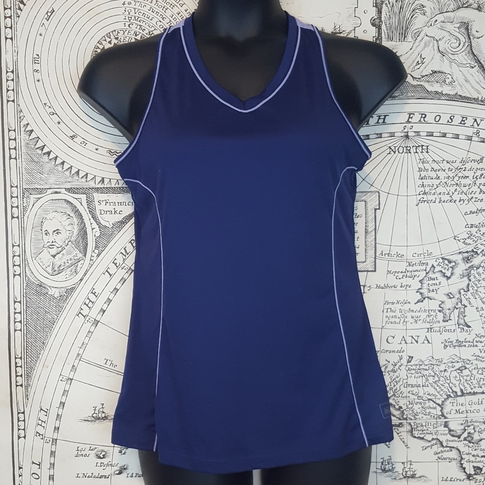 REI L athletic sport outdoor razor back tank top